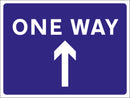 Temporary Sign - ONE WAY forward arrow