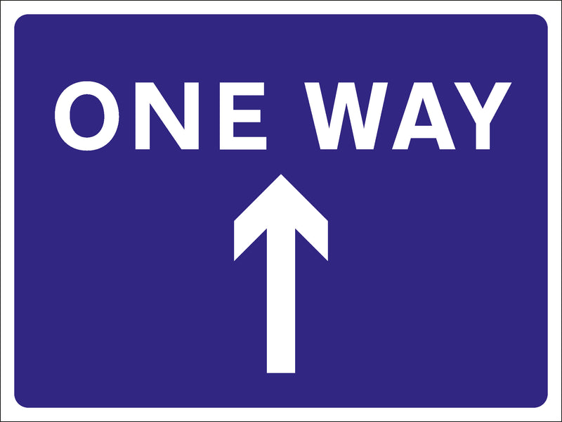 Temporary Sign - ONE WAY forward arrow