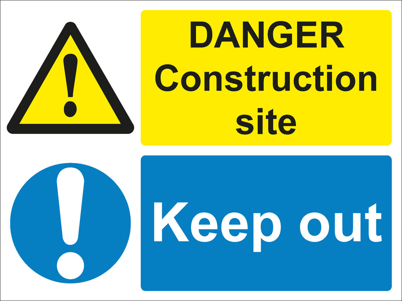 Temporary Sign - DANGER Construction site