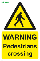 WARNING Pedestrians crossing