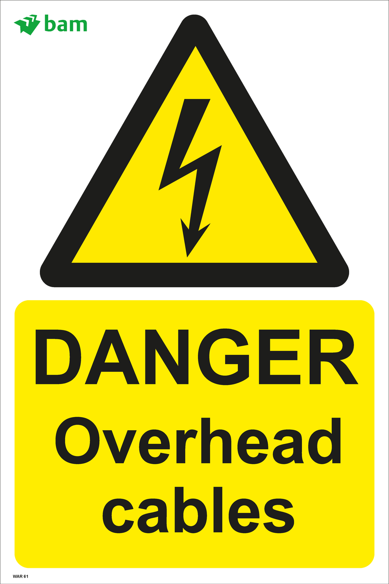 DANGER Overhead cables