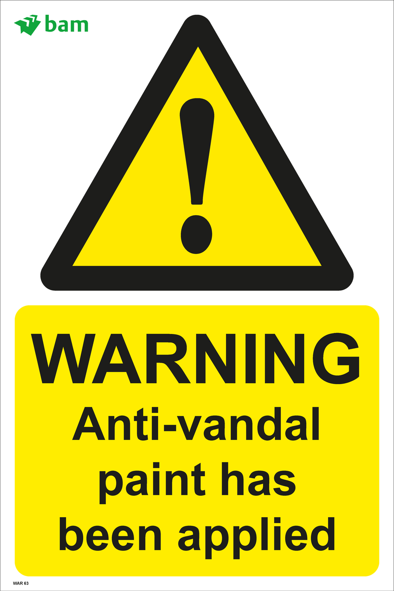 WARNING Anti-vandal paint