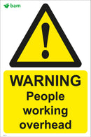 WARNING People working overhead