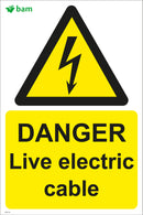 DANGER Live electric cable