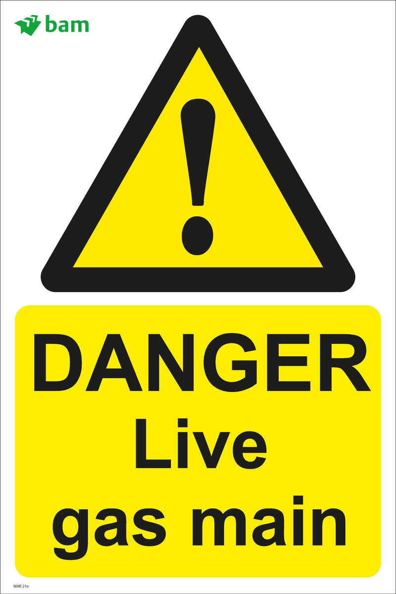 DANGER Live gas main