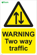 WARNING Two way traffic