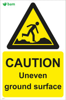 CAUTION Uneven ground surface