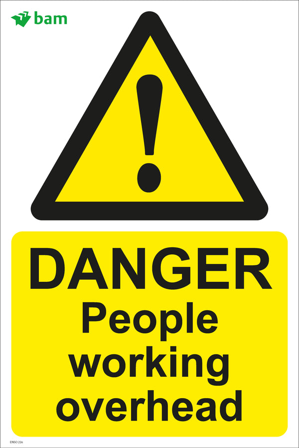 DANGER People working overhead