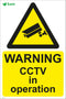 WARNING CCTV in operation