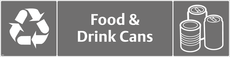 Waste Sign - Food & Drink Cans