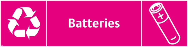Waste Sign - Batteries