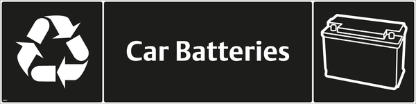 Waste Sign - Car Batteries