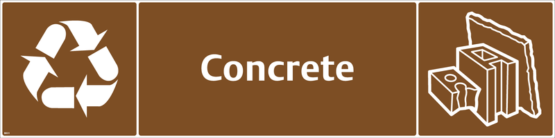 Waste Sign - Concrete