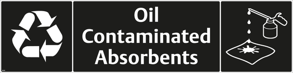 Waste Sign - Oil Contaminated Absorbents