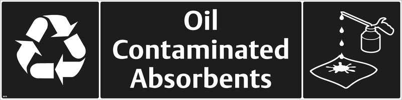 Waste Sign - Oil Contaminated Absorbents