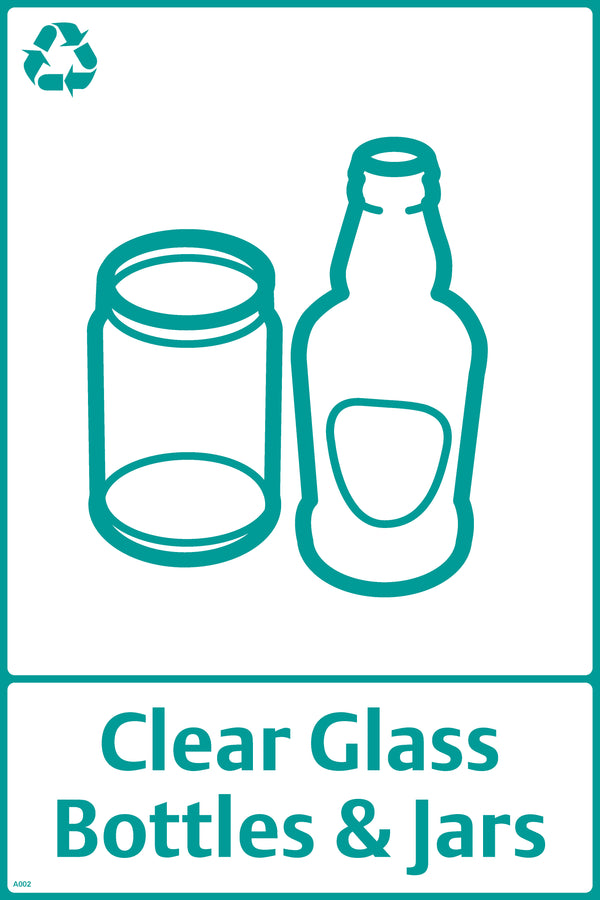 Waste Sign - Clear Glass