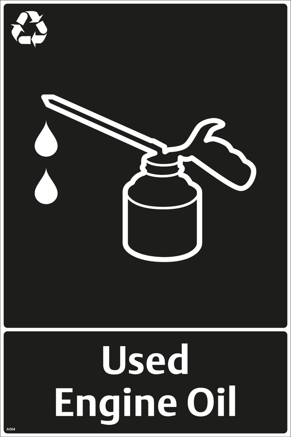 Waste Sign - Used Engine Oil