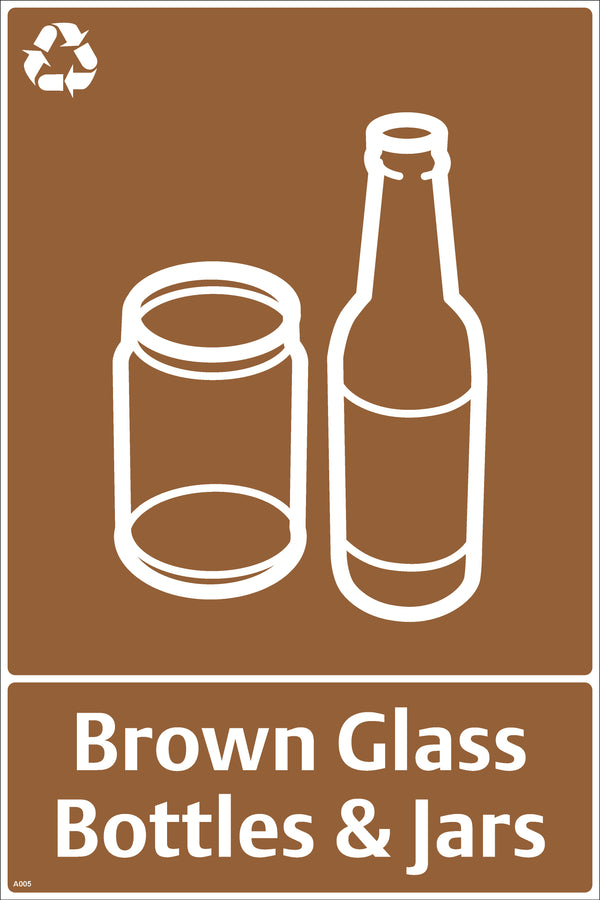 Waste Sign - Brown Glass