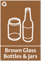 Waste Sign - Brown Glass