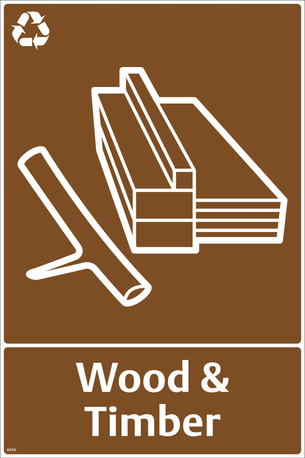 Waste Sign - Wood & Timber