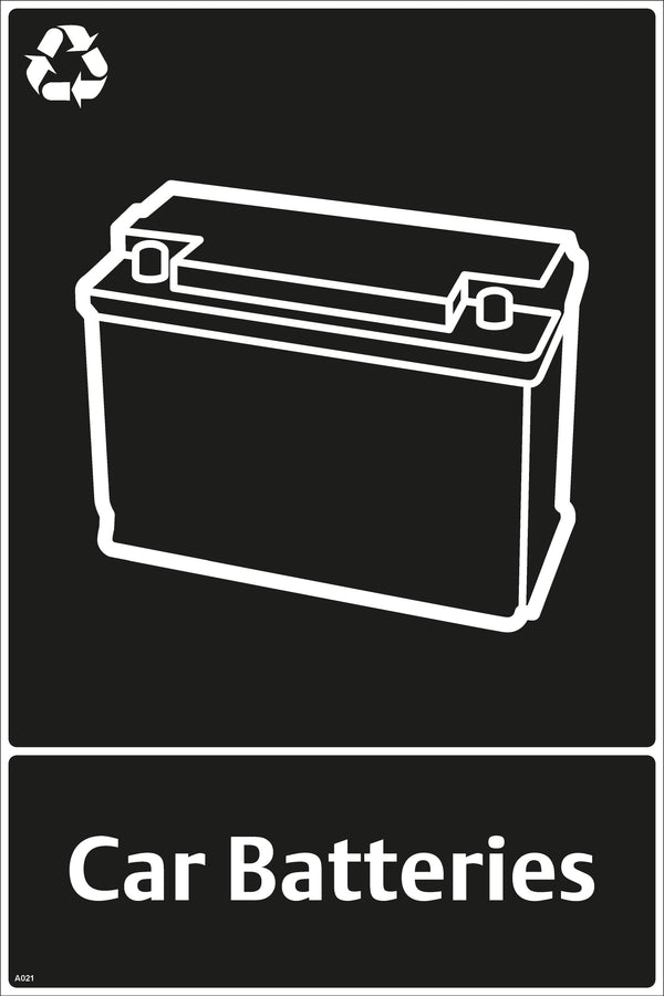 Waste Sign - Car Batteries