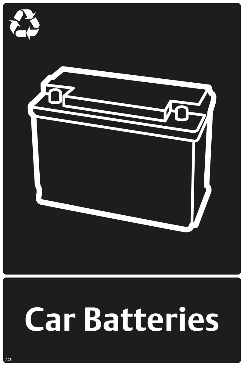 Waste Sign - Car Batteries