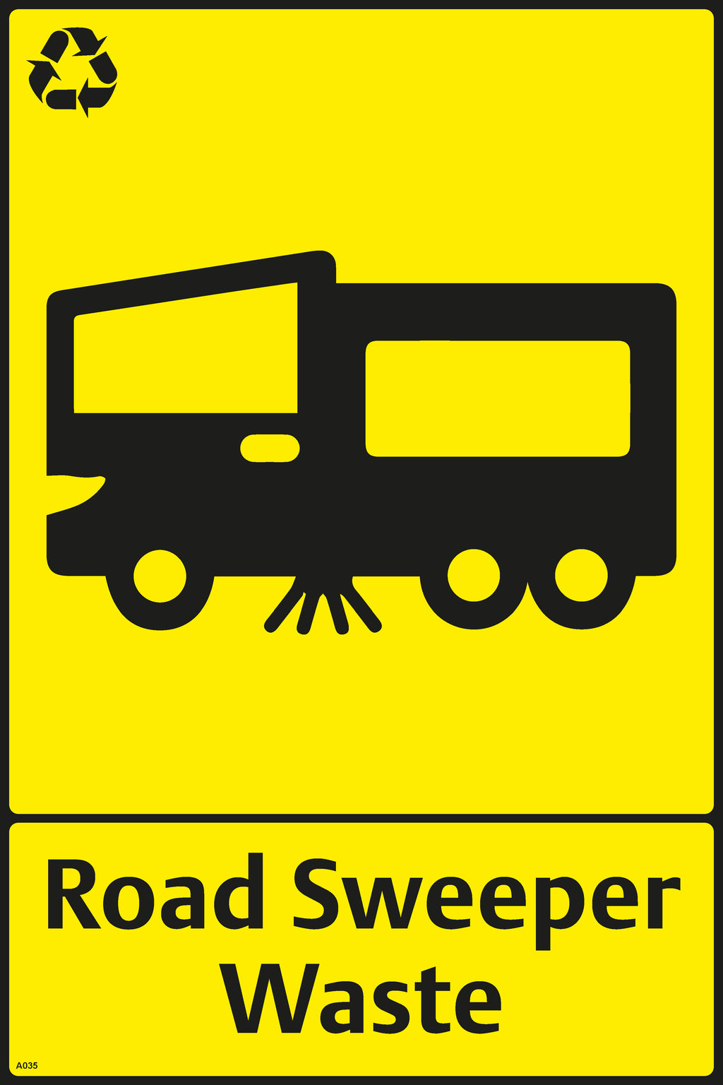 Waste Sign - Road Sweeper Waste – BAM Site Direct
