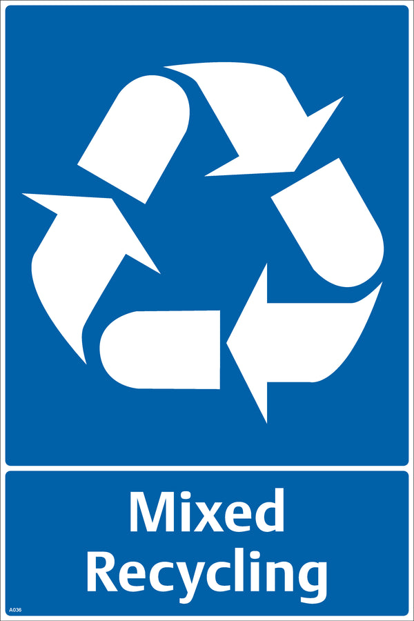 Waste Sign - Mixed Recycling