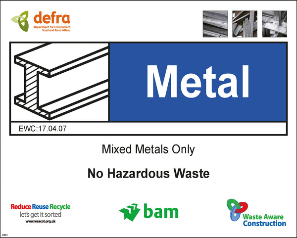 Waste Sign - Metal