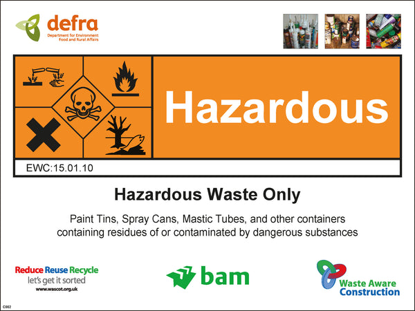 Waste Sign - Hazardous