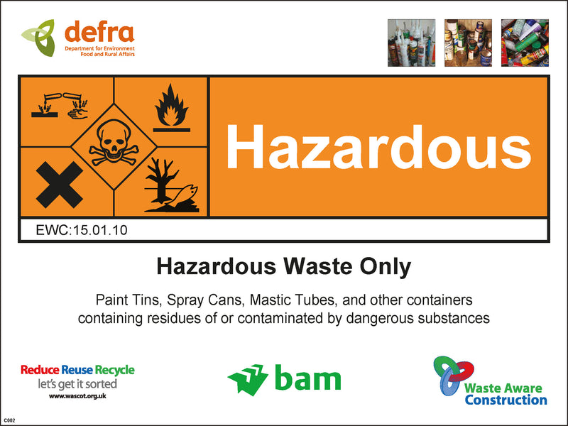 Waste Sign - Hazardous