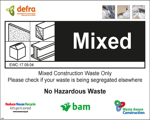 Waste Sign - Mixed
