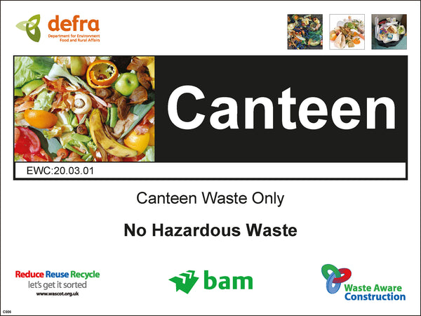Waste Sign - Canteen