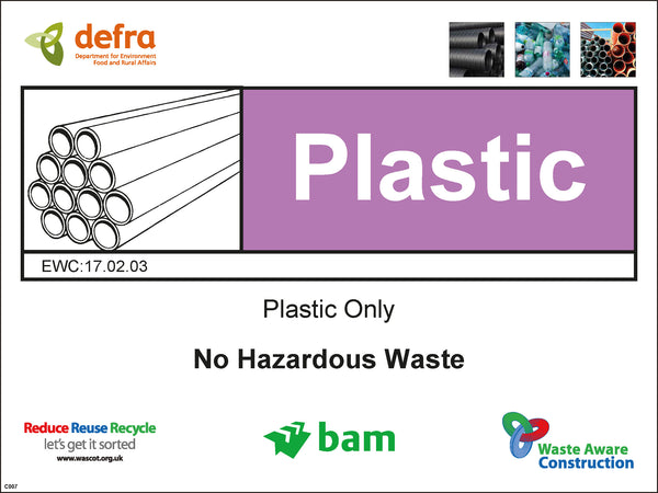 Waste Sign - Plastic