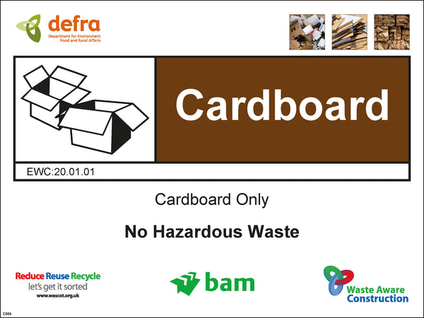 Waste Sign - Cardboard