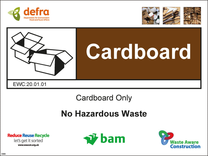 Waste Sign - Cardboard