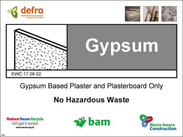 Waste Sign - Gypsum