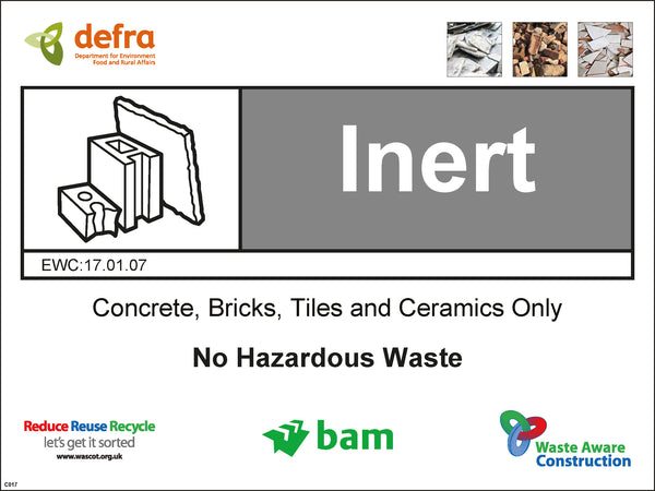 Waste Sign - Concrete, Bricks, Tiles