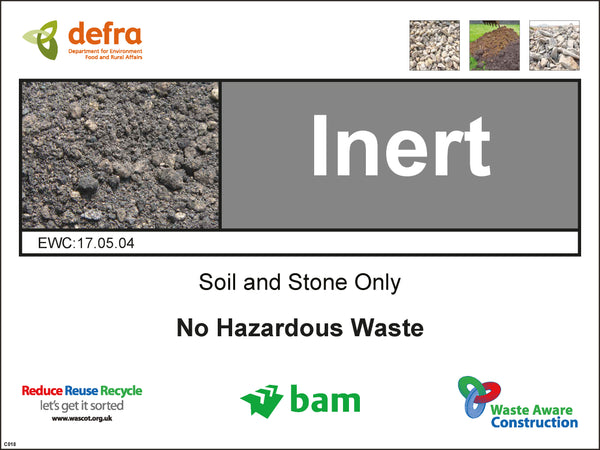 Waste Sign - Soil and Stone
