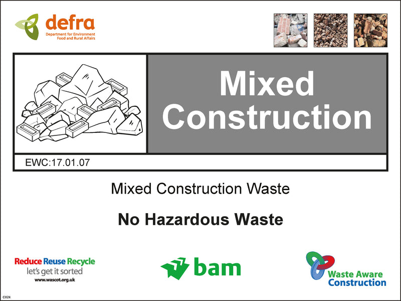Waste Sign - Mixed Construction