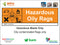 Waste Sign - Hazardous Oily Rags