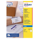 Avery Qckdry Wht Add 4Lbls/Sht Bx100-0070840