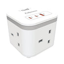 Fellowes Power Cube Type G UK/IE Wht-1040439
