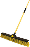 24" Stiff And Soft Pvc Indoor & Outdoor Broom Yellow