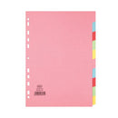 Elba A4 10 Part Card Divider Ast-1401160