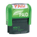 Colop Word Stamp Green Line Paid-1510351