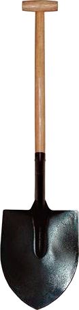 Open Socket Round Mouth Shovel T Handle