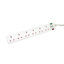 5 Star 6-Gang Extension Lead 2m Wht-1001209