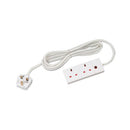 CED 2-Way Extension Lead 5m White-6030331