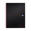 Black n' Red Wirebound Smart Ruled Hardback Notebook 140 Pages A4+ (Pack of 5) 100080218-5001254